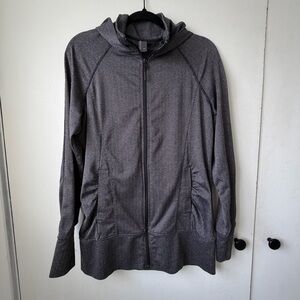 Mondetta Herringbone Zip Hoodie Jacket | Cozy PNW Layer | Size M
